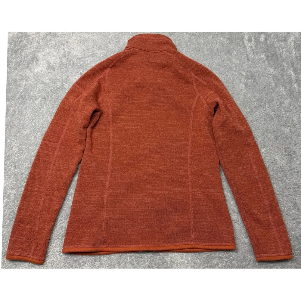Patagonia Jacket Womens Medium Orange Fleece Full Zip Outdoor Better Sweater